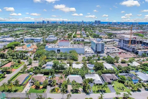an aerial view of a city