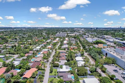 an aerial view of a city
