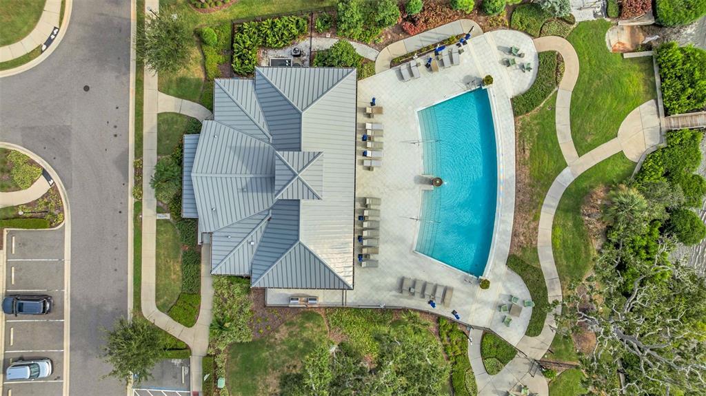 4007 Palm Key Avenue Oldsmar, FL 34677 - Photo 28 of 30 an aerial view of a house with swimming pool and garden