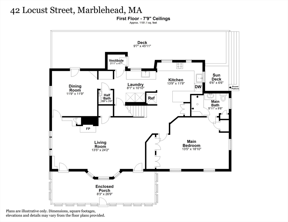 42 Locust Street Marblehead, MA 01945 - Photo 41 of 42 a picture of a floor plan