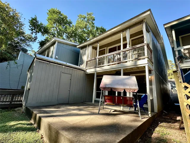 a front view of a house with balcony
