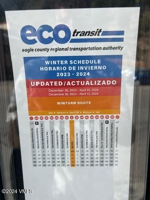 216 Eagle Street Red Cliff, CO 81649 - Photo 24 of 40 Bus Schedule - Copy - Copy - Copy