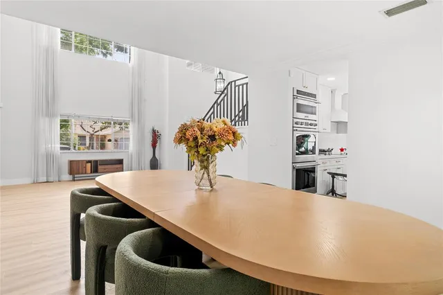 a room with furniture and a table