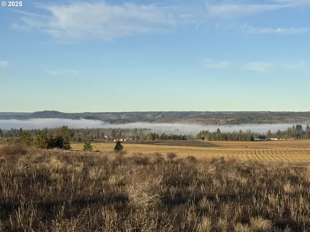 a view of a lake with houses in the back