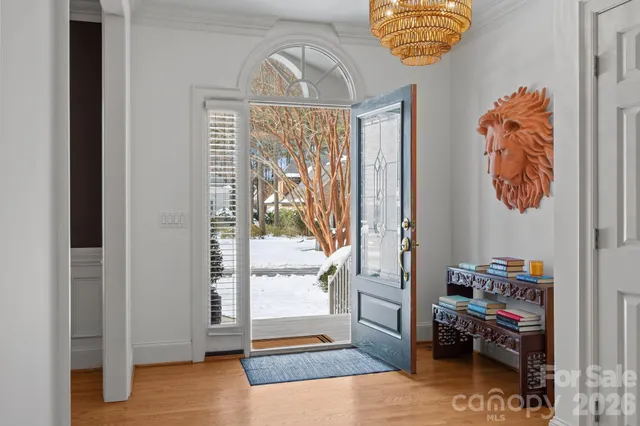 a view of an entryway with bedroom