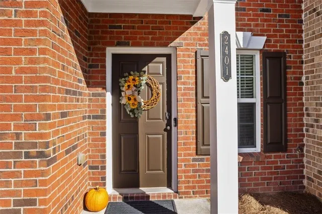 a front view of a house