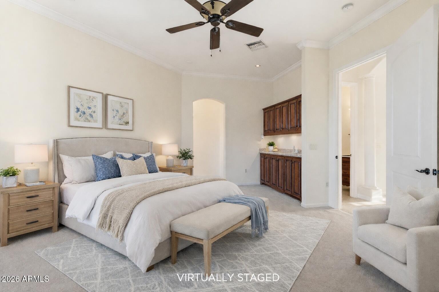 7917 East Cave Creek Road Carefree, AZ 85377 - Photo 25 of 56 Primary bedroom - virtually staged