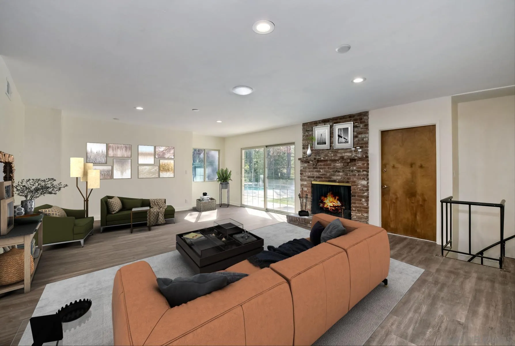 13541 Willow Run Road Poway, CA 92064 - Photo 36 of 40 a living room with furniture window and a fireplace