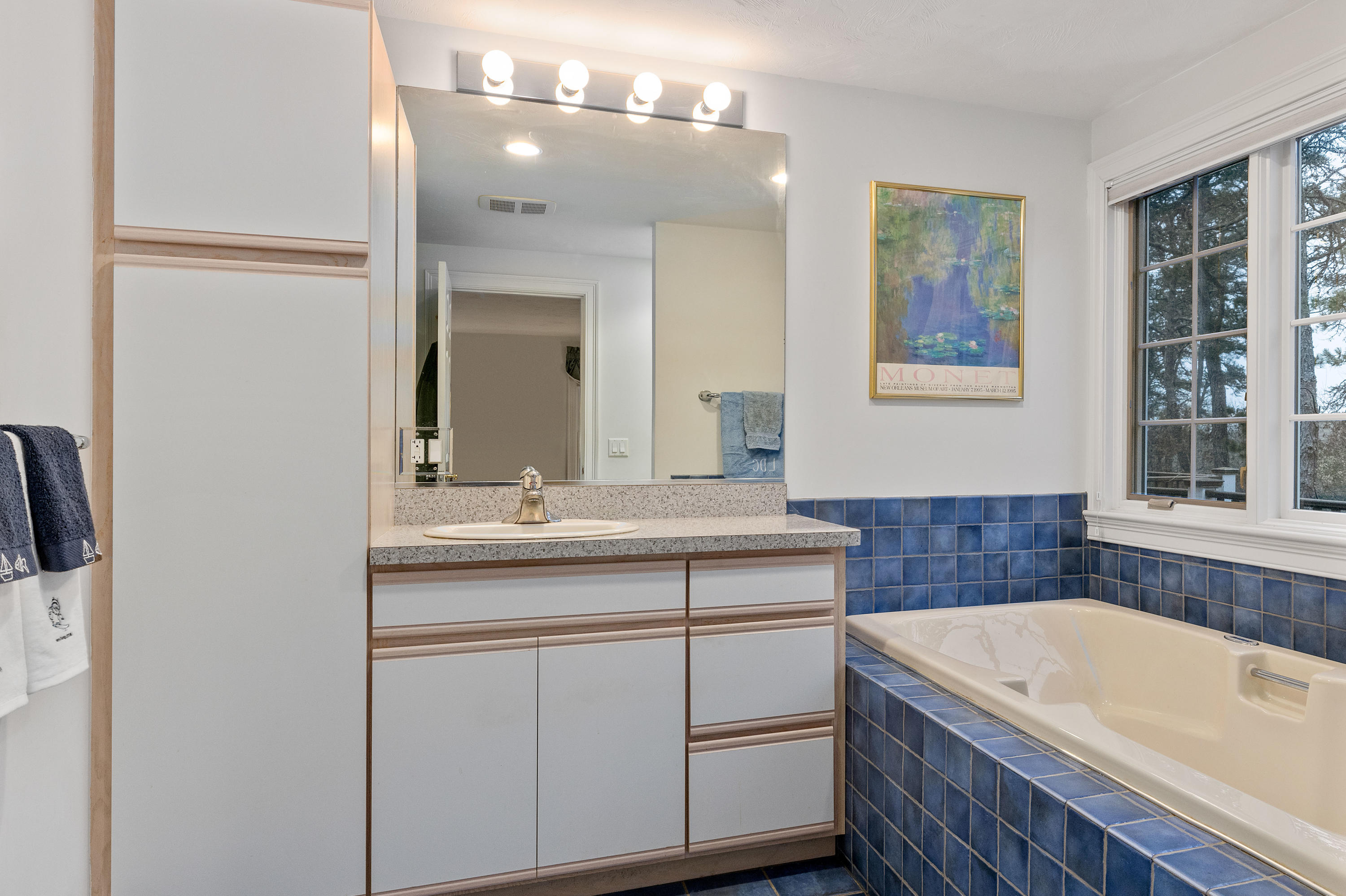 3 Parsons Path Harwich, MA 02645 - Photo 23 of 62 a bathroom with a tub a sink and mirror