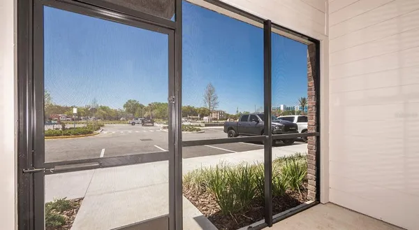 a view of a from a window