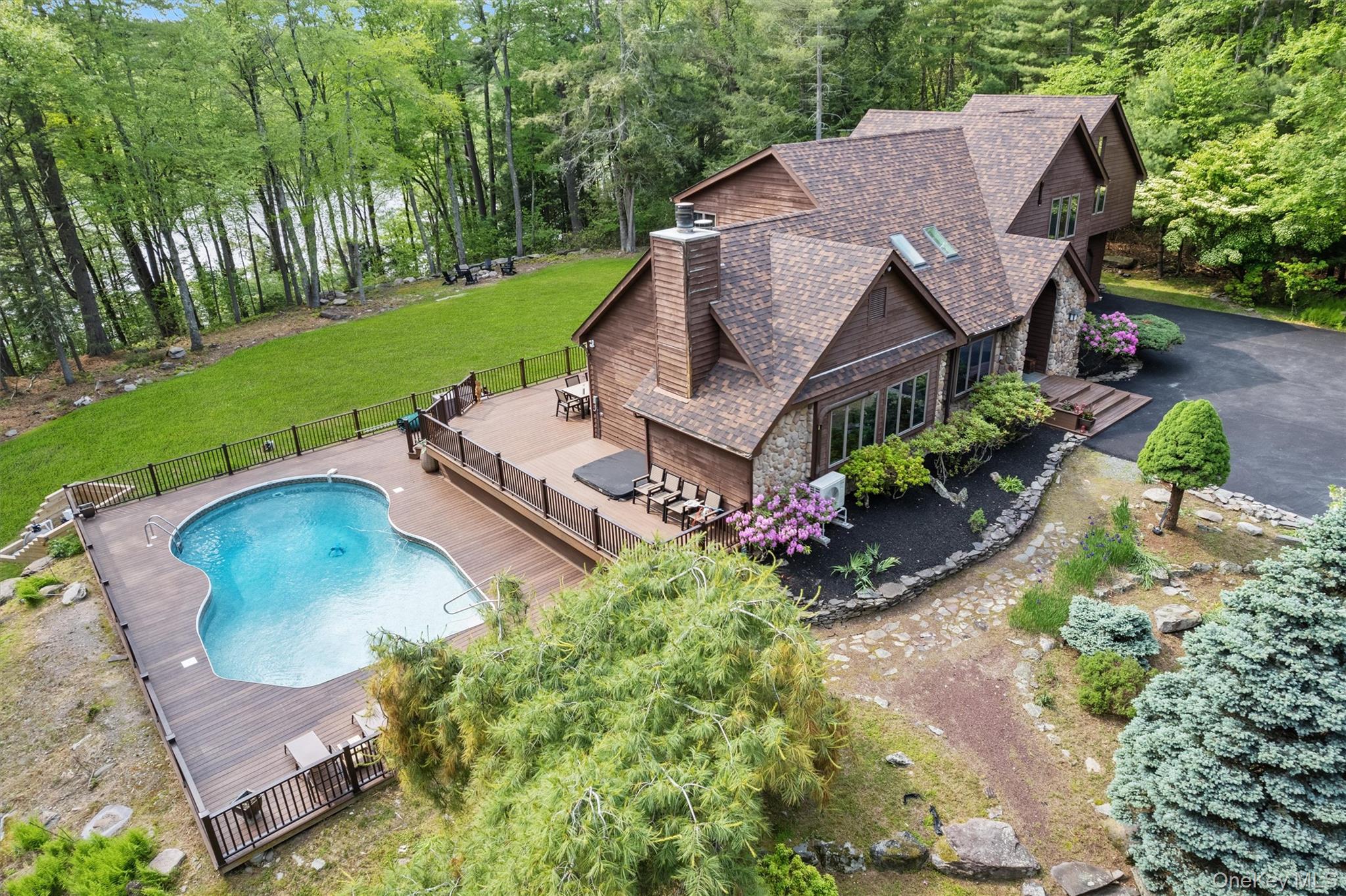 1775 Plank Rd Section A Forestburgh, NY 12777 - Photo 4 of 50 View from above of property featuring a pool area