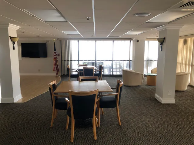 a room with furniture