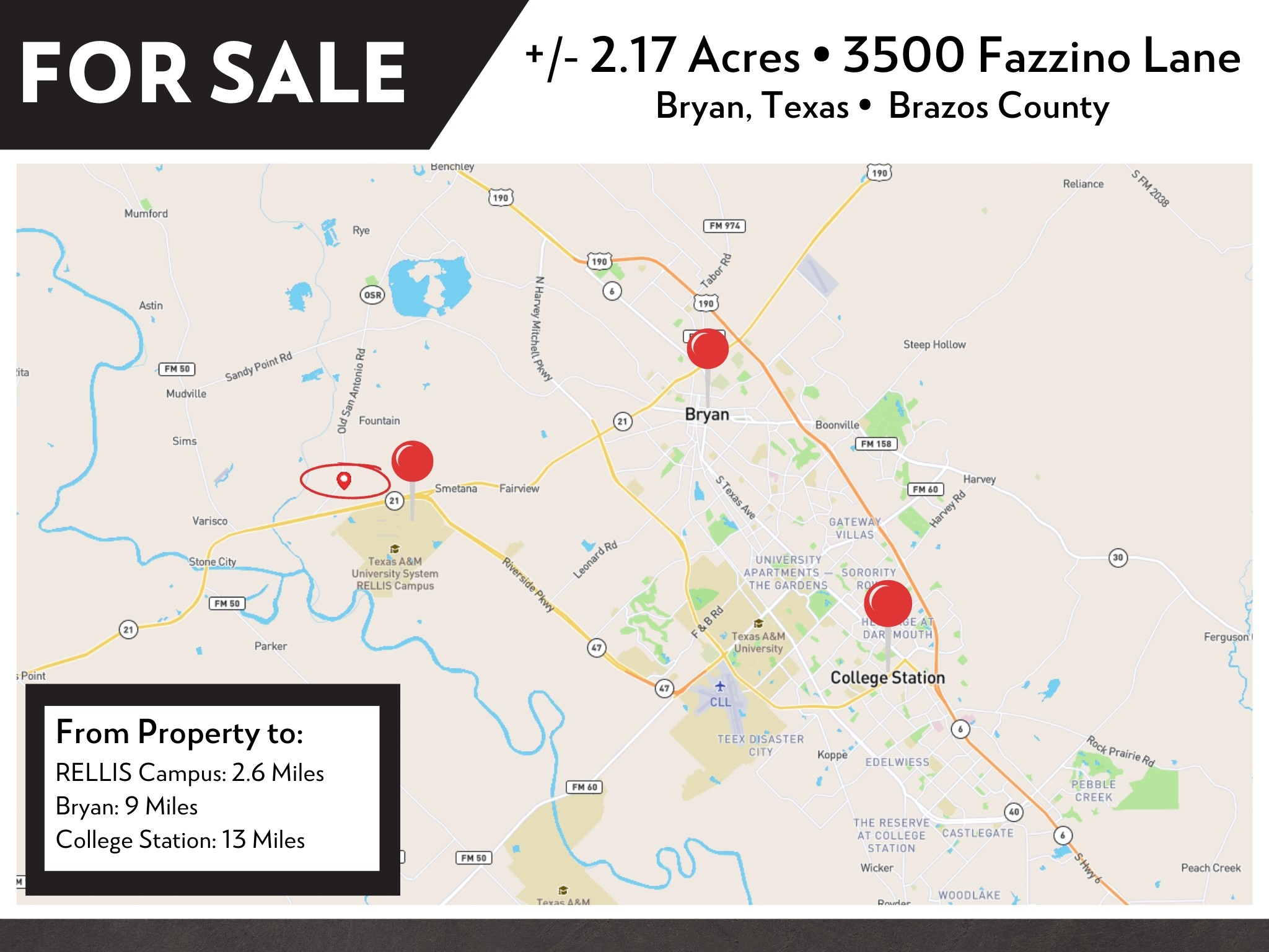 3500 Fazzino Lane Bryan, TX 77807 - Photo 36 of 42 Map - Proximity