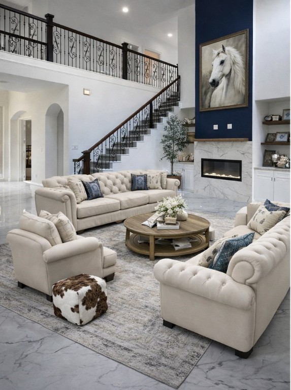 “Virtually Staged” Living area