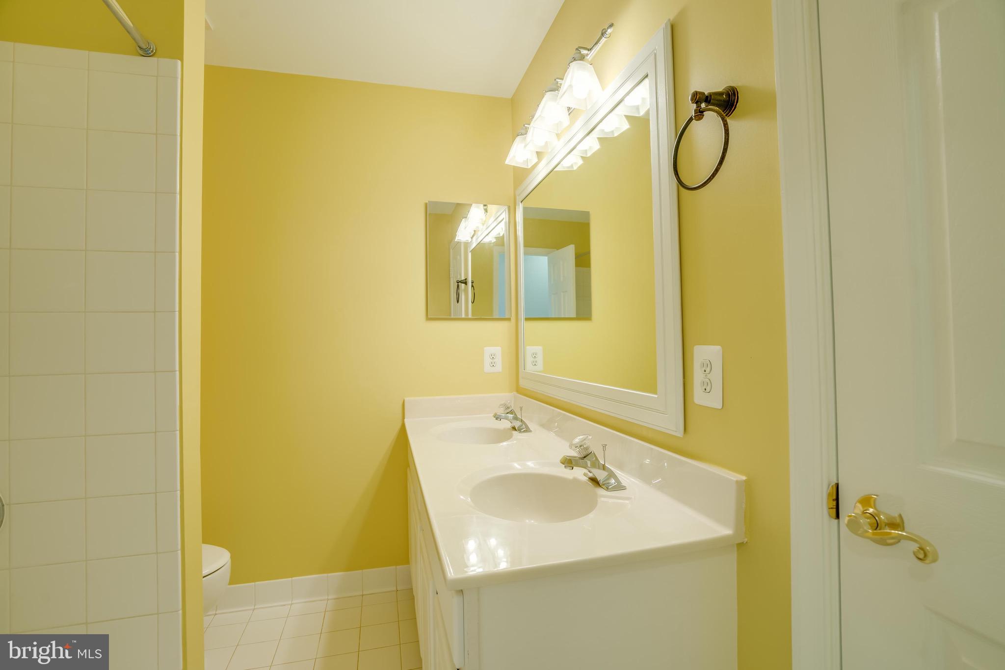 13641 Cedar Run Lane Herndon, VA 20171 - Photo 32 of 56 a bathroom with a sink mirror and a shower