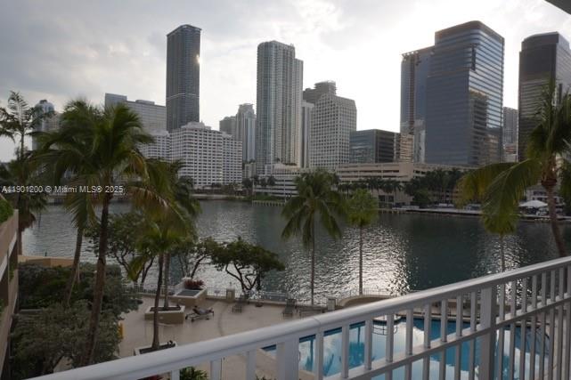 701 Brickell Key Boulevard, Unit 412 Miami, FL 33131 - Photo 6 of 37 a view of a lake and tall building