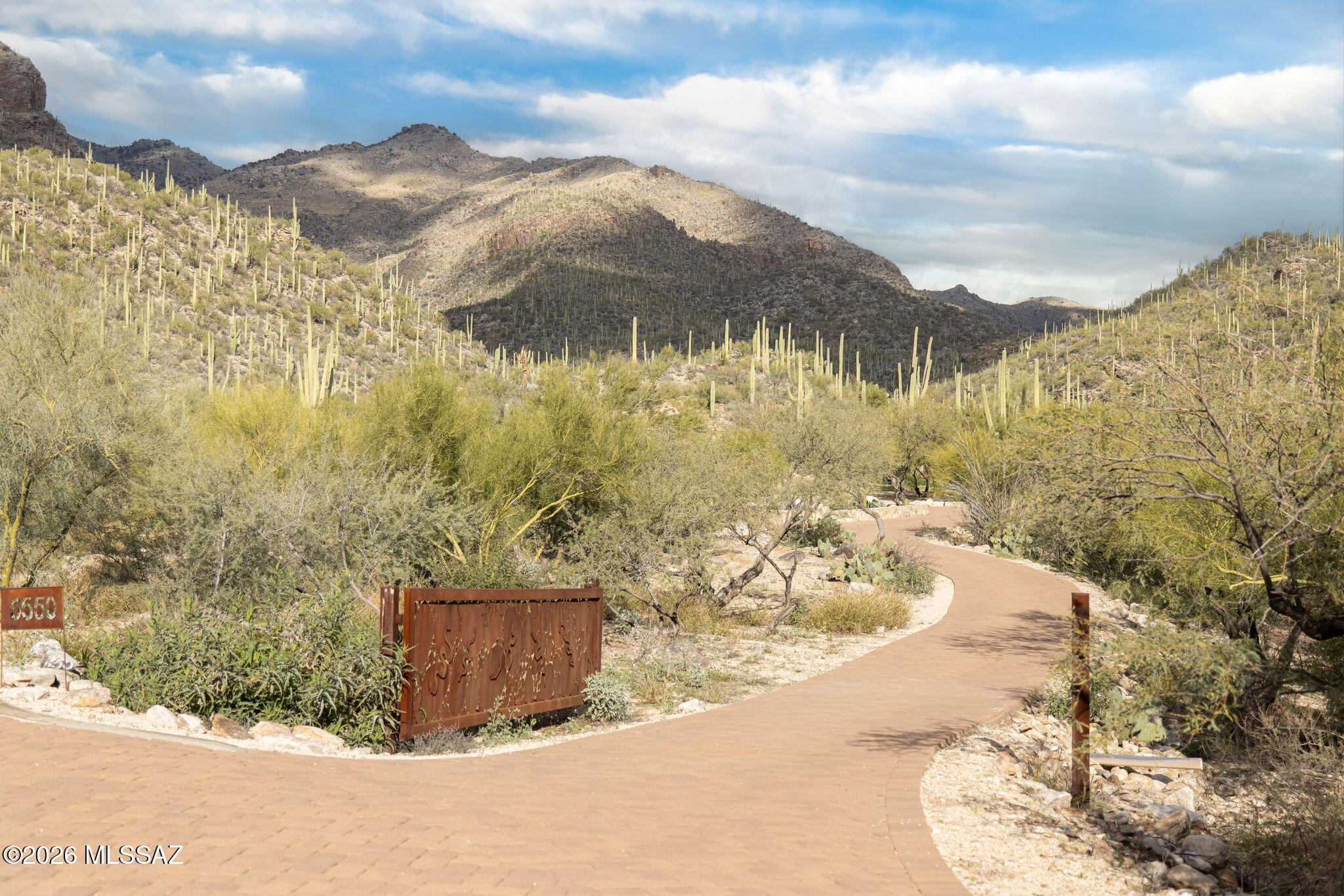 6550 North Rattlesnake Canyon Road Tucson, AZ 85750 - Photo 41 of 51 Private Gate and Paver-Lined Driveway