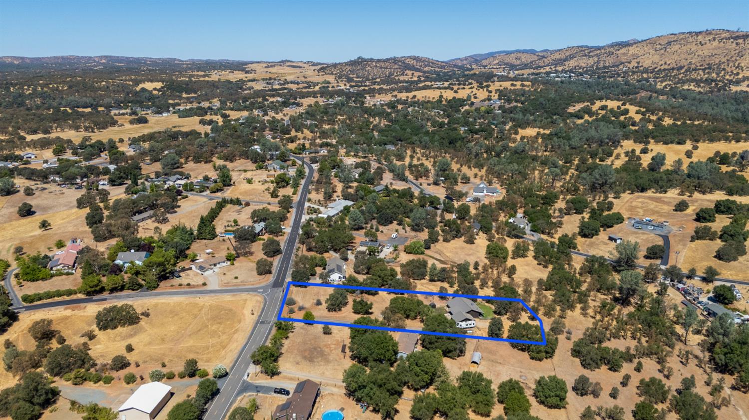 2384 Choctaw Road Copperopolis, CA 95228 - Photo 49 of 53 an aerial view of residential houses with outdoor space