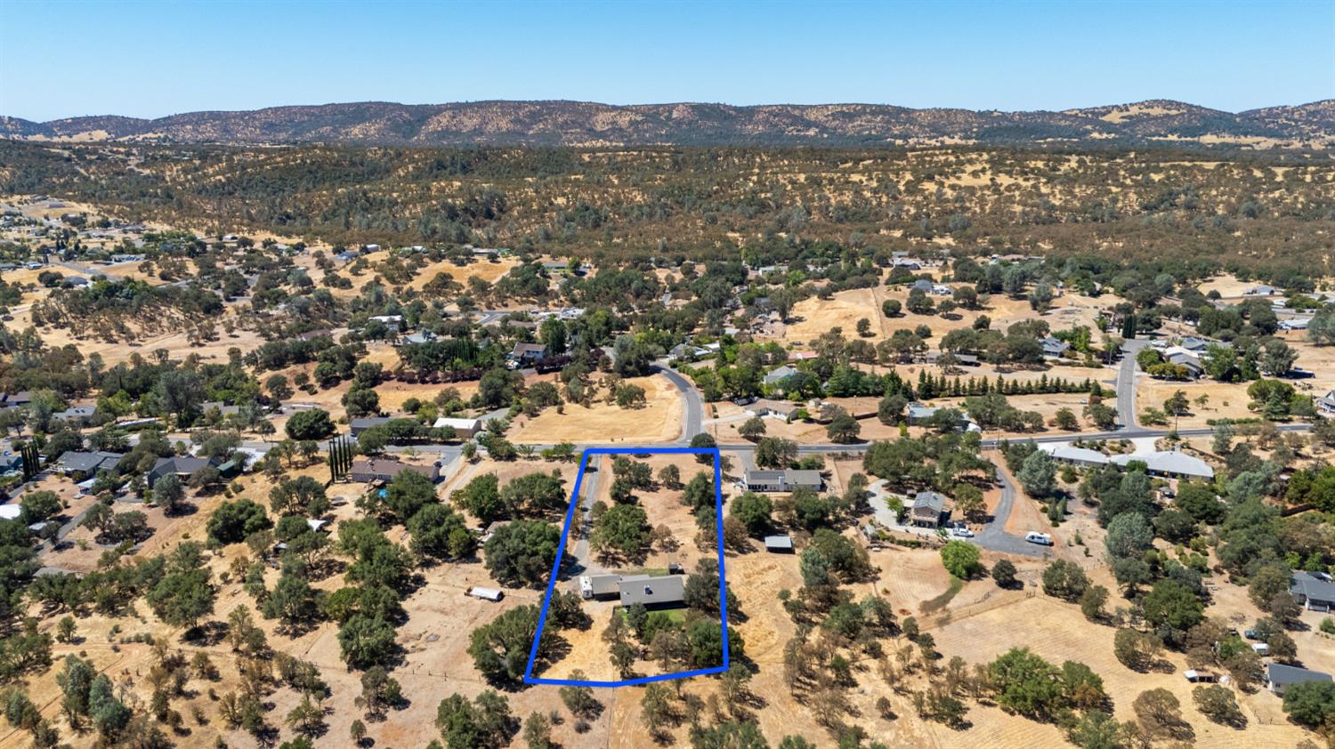 2384 Choctaw Road Copperopolis, CA 95228 - Photo 50 of 53 an aerial view of residential houses with outdoor space and mountain view