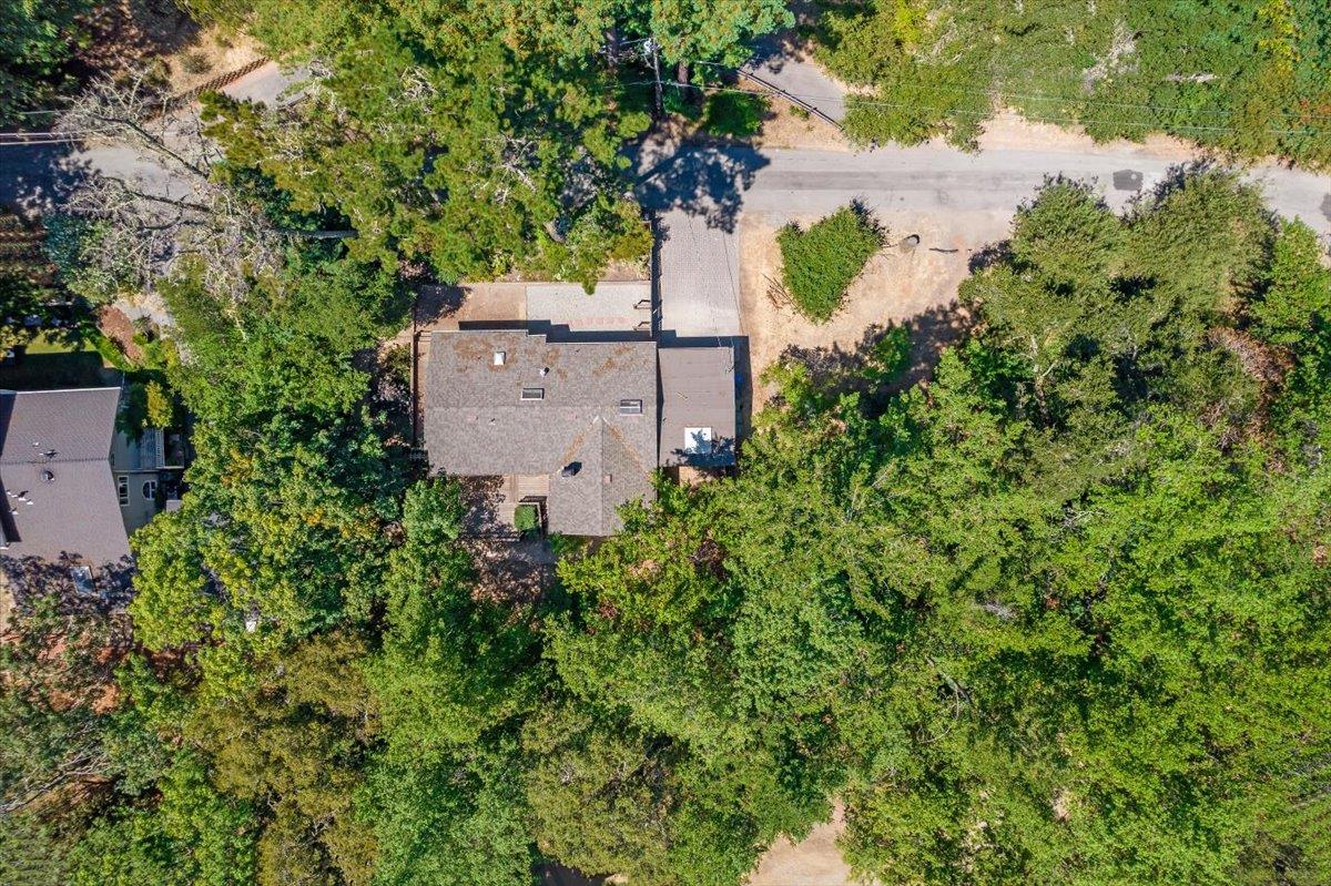 21685 Woolaroc Drive Los Gatos, CA 95033 - Photo 19 of 28 an aerial view of a house with a yard