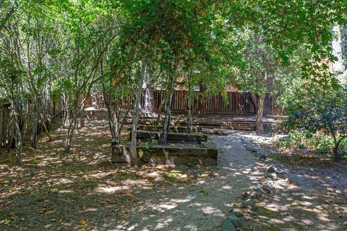 21685 Woolaroc Drive Los Gatos, CA 95033 - Photo 21 of 28 a view of swimming pool with outdoor seating and plants