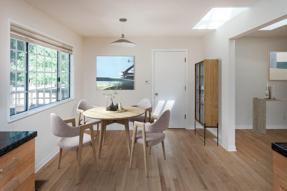 21685 Woolaroc Drive Los Gatos, CA 95033 - Photo 9 of 28 a view of a dining room with furniture window and wooden floor