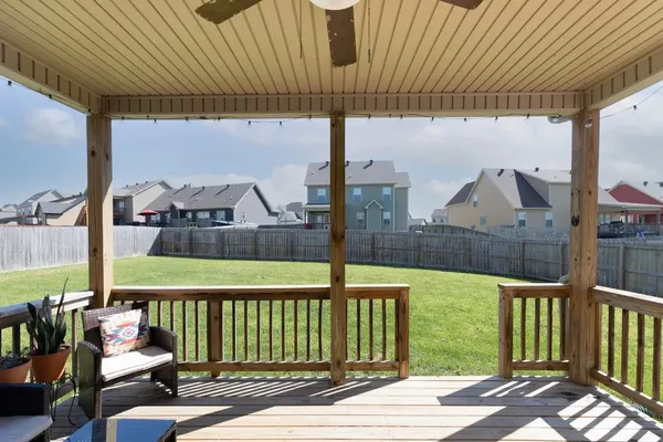 a view of a street from a balcony
