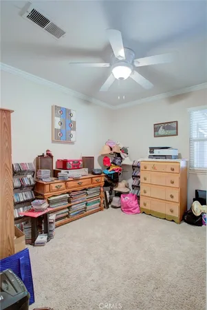 a bedroom with a bed and closet