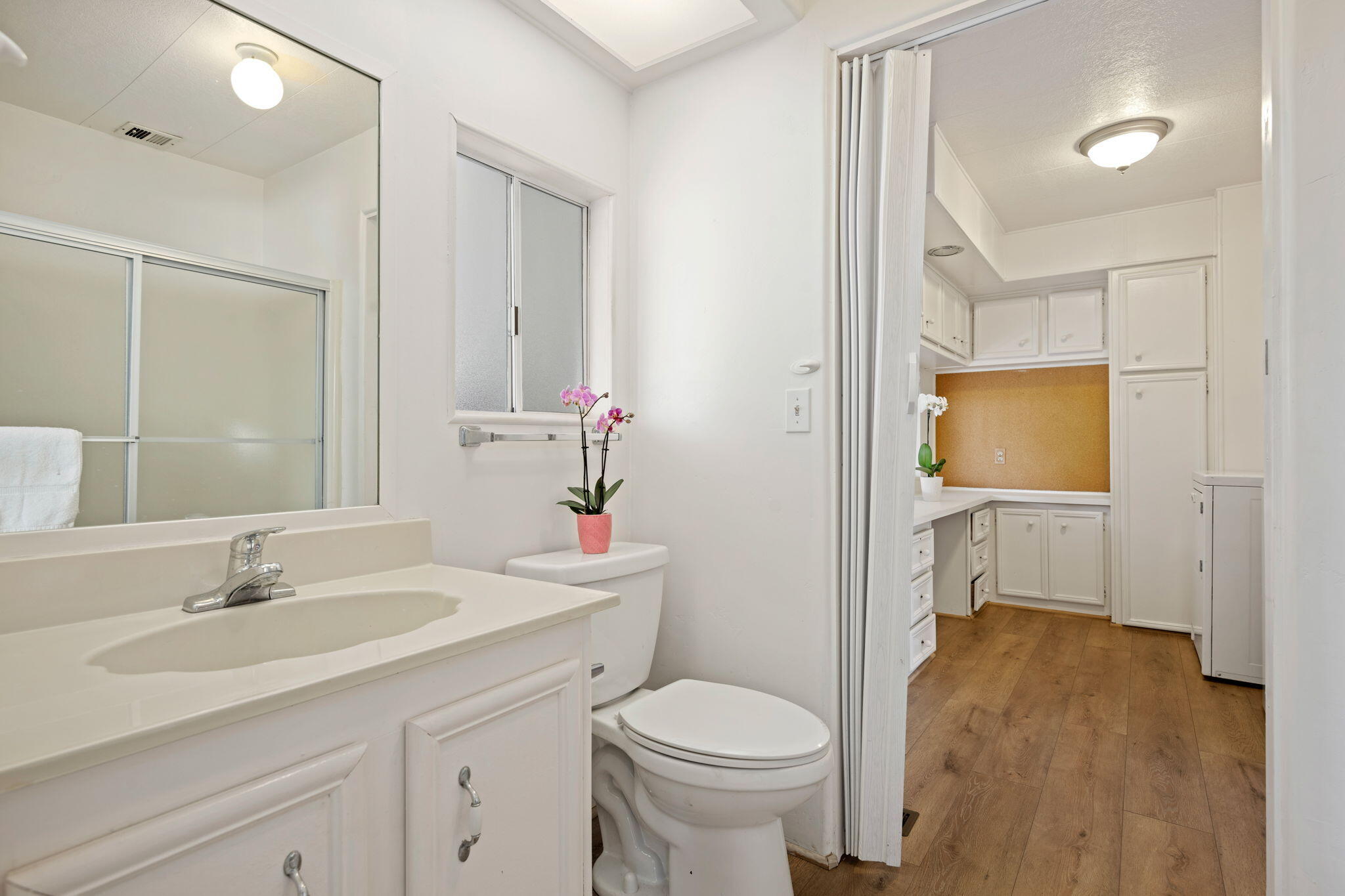 340 Old Mill Road, Unit 107 Santa Barbara, CA 93110 - Photo 20 of 33 a bathroom with a sink a toilet and shower