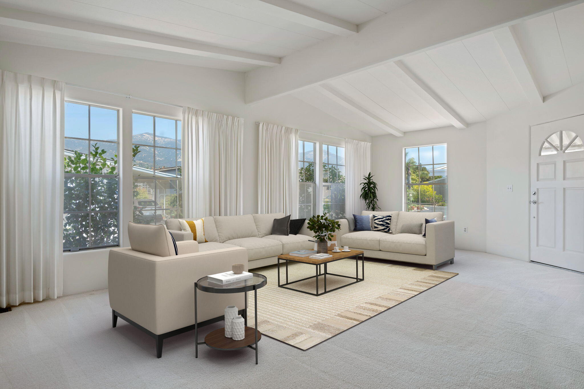 340 Old Mill Road, Unit 107 Santa Barbara, CA 93110 - Photo 3 of 33 a living room with furniture and a large window