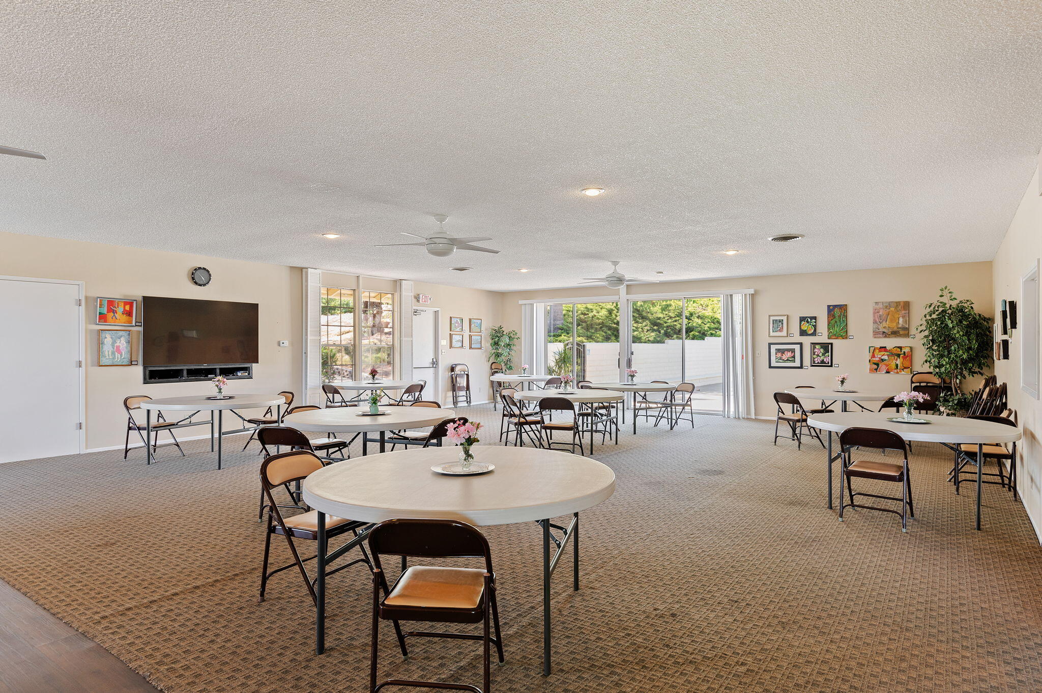 340 Old Mill Road, Unit 107 Santa Barbara, CA 93110 - Photo 33 of 33 a view of a dining room with furniture and a flat screen tv