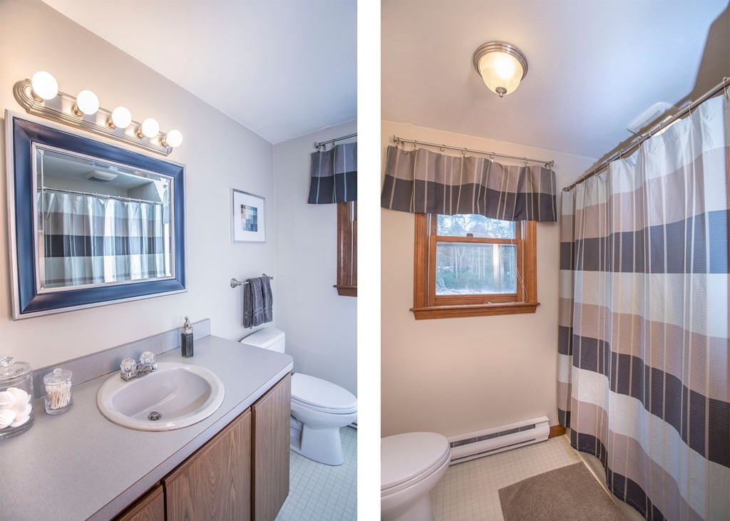 648 County Road Wareham, MA 02576 - Photo 29 of 30 a bathroom with a sink a toilet a mirror and shower