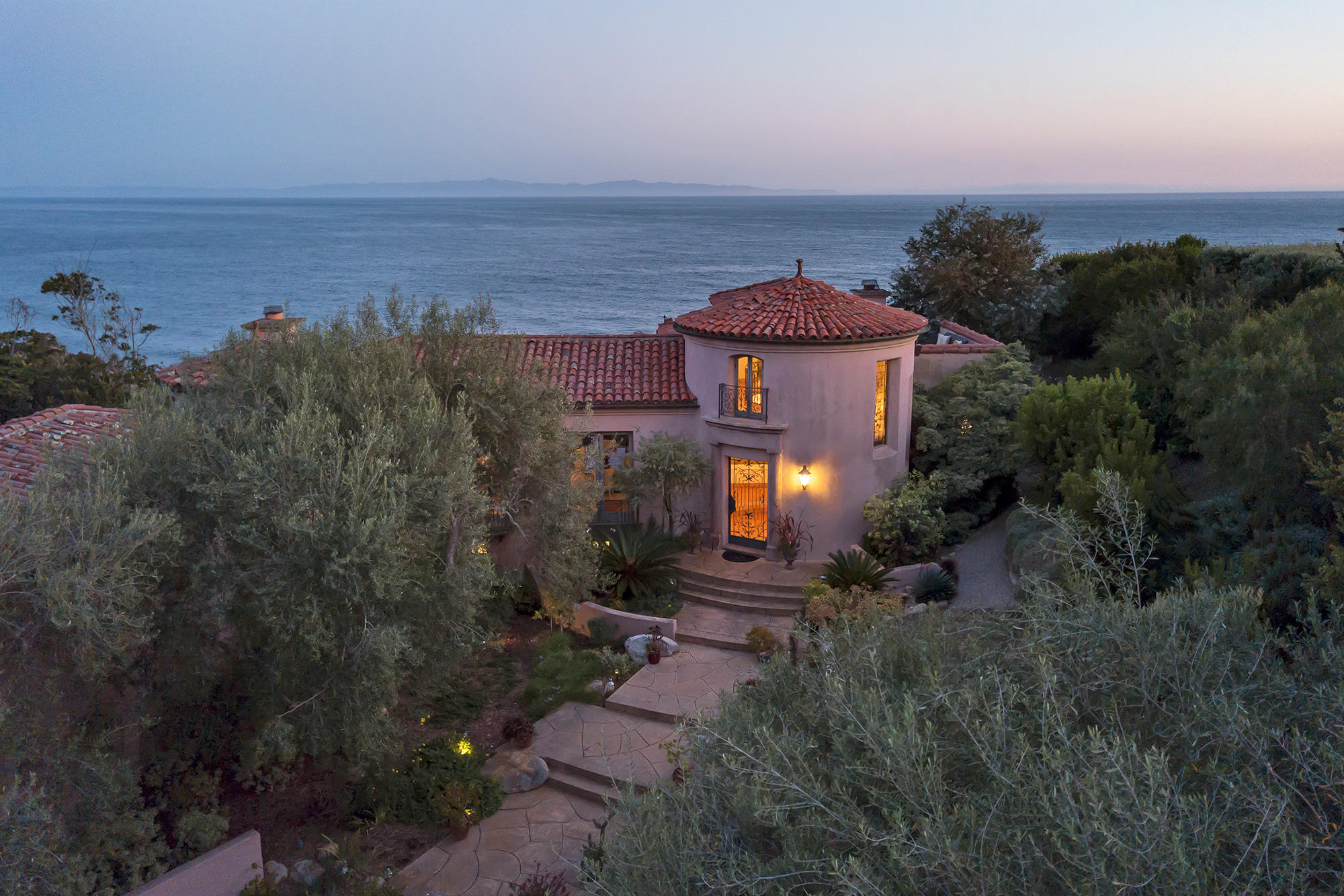 4045 Bajada Lane Santa Barbara, CA 93110 - Photo 3 of 32 an aerial view of a house with yard and mountain view in back