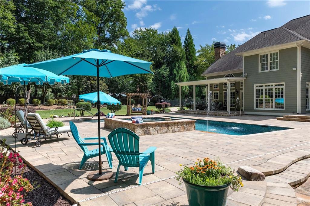 5300 Hill Road Acworth, GA 30101 - Photo 90 of 100 a view of a backyard with sitting area and furniture