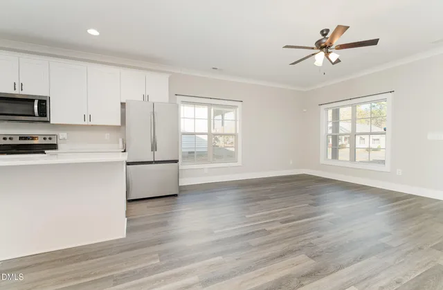 an empty room with a window