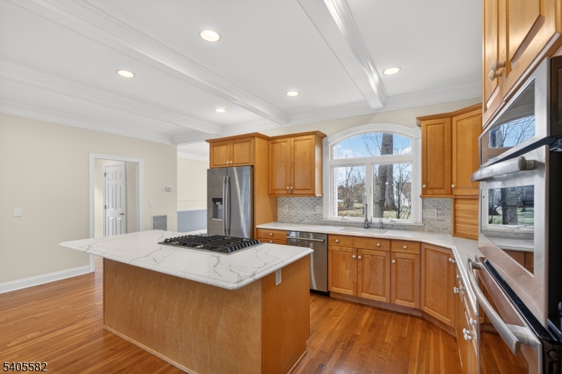 101 Parker Road Bloomsbury, NJ 08804 - Photo 20 of 29 a kitchen with stainless steel appliances granite countertop a sink and cabinets
