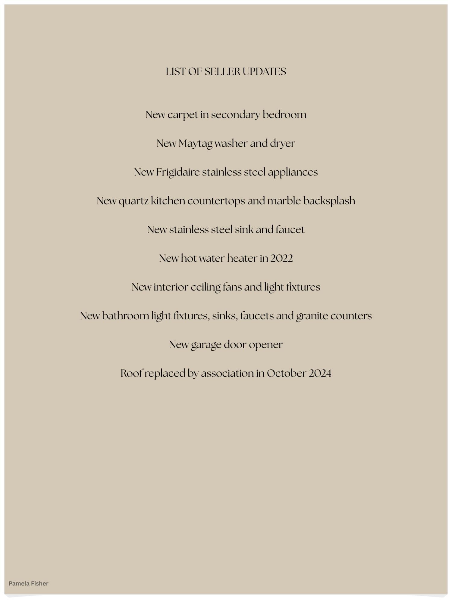 1109 Renaissance Court Chattanooga, TN 37419 - Photo 52 of 60 LIST OF UPDATES