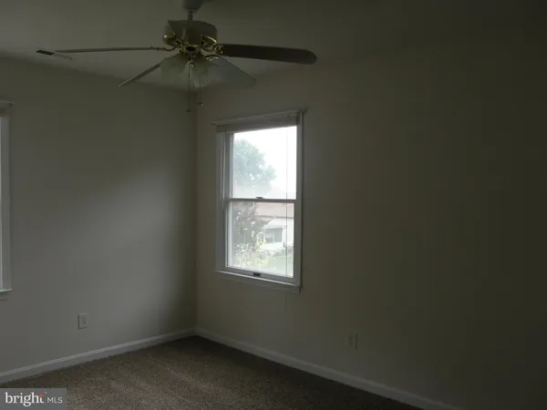 a view of a small space with a window