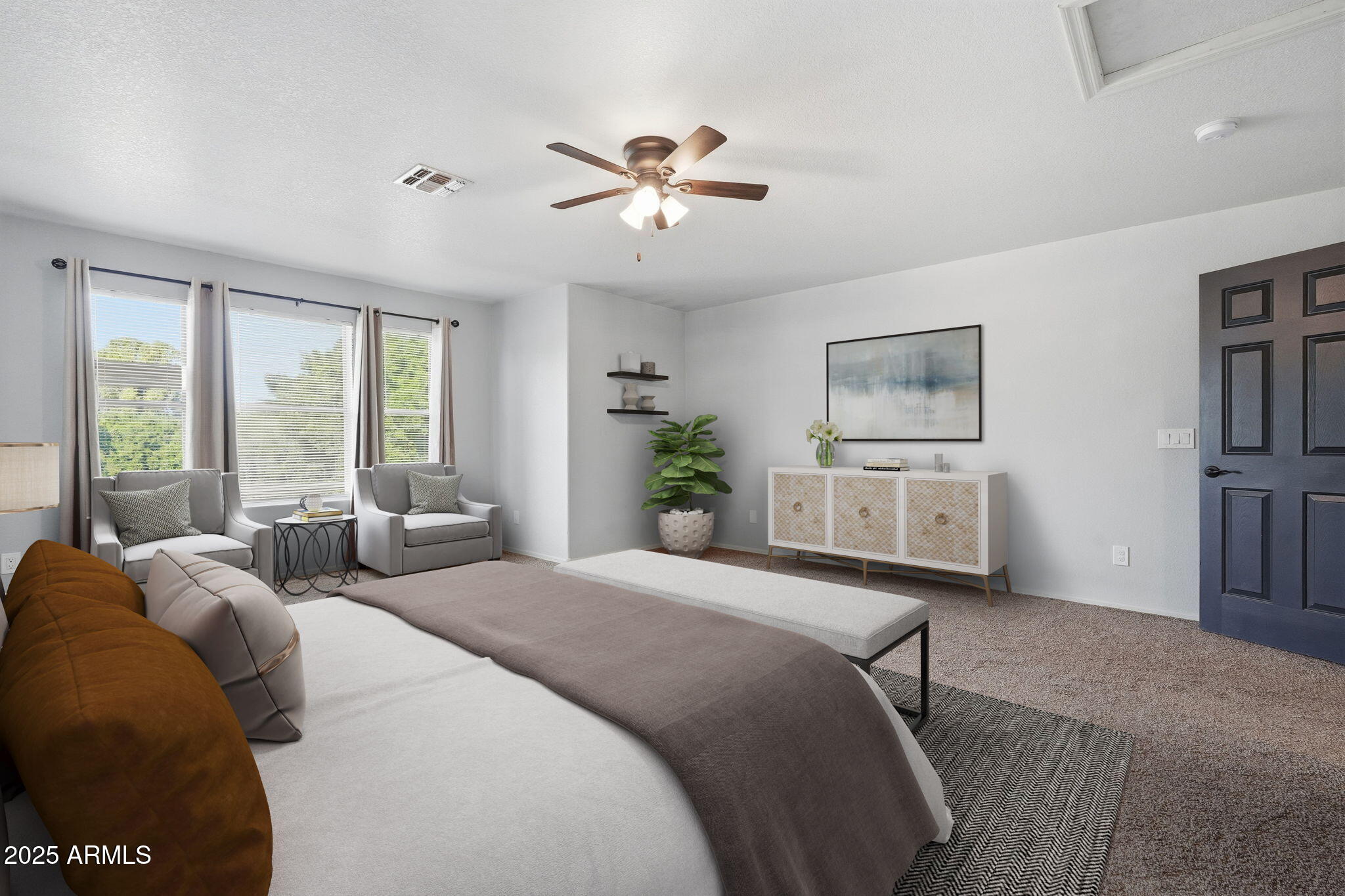 544 West Aviary Way Gilbert, AZ 85233 - Photo 21 of 45 a bedroom with two beds and a large window