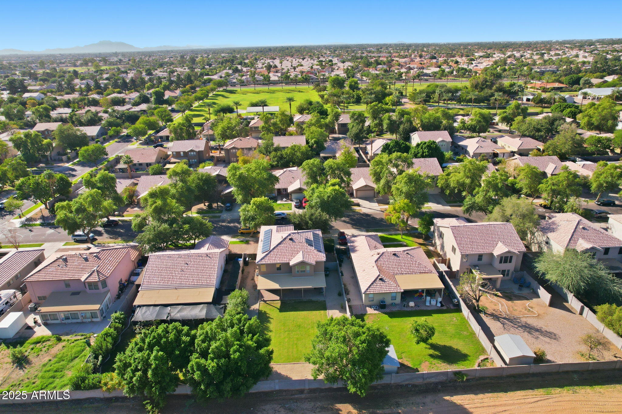 544 West Aviary Way Gilbert, AZ 85233 - Photo 42 of 45 an aerial view of a house with a garden