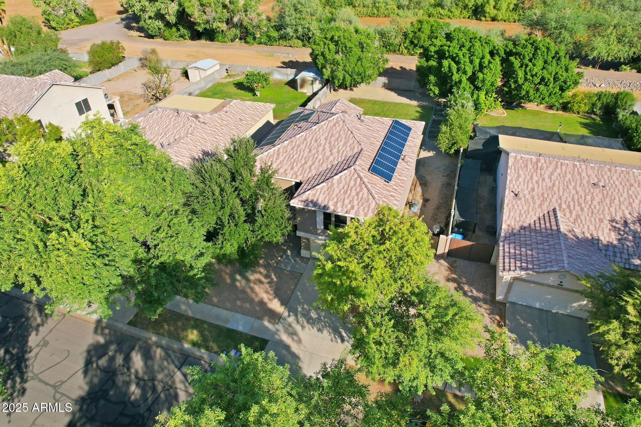 544 West Aviary Way Gilbert, AZ 85233 - Photo 43 of 45 an aerial view of residential house with outdoor space and trees all around