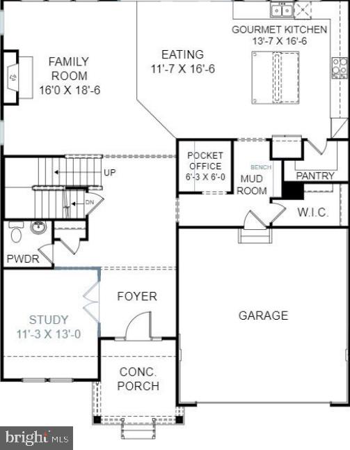 Edge Creek Lane Springfield, VA 22152 - Photo 6 of 7 Main Level Floor Plan