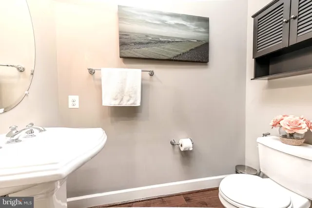 a bathroom with a toilet and a sink