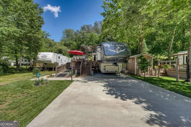 a childrens park with lots of swings and slides