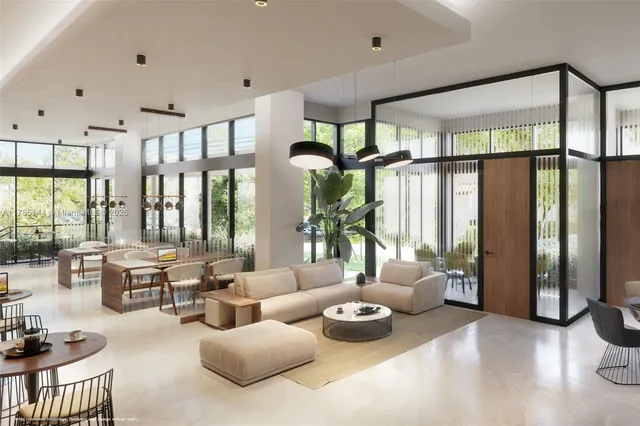 a view of a balcony with chair and glass door