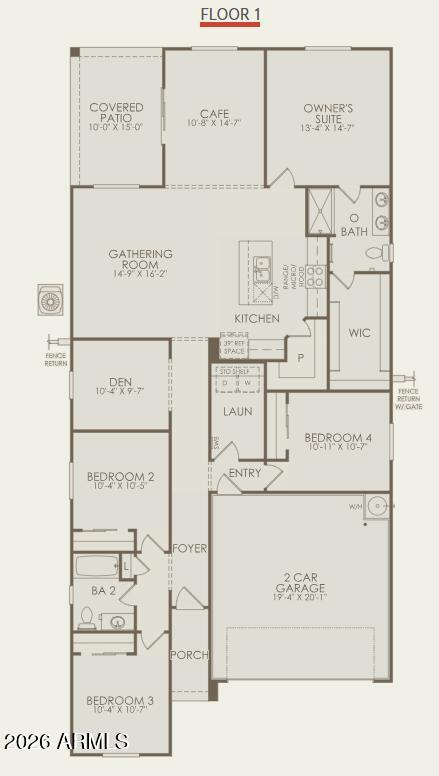 25446 West Romley Road Buckeye, AZ 85326 - Photo 21 of 21 Floor Plan