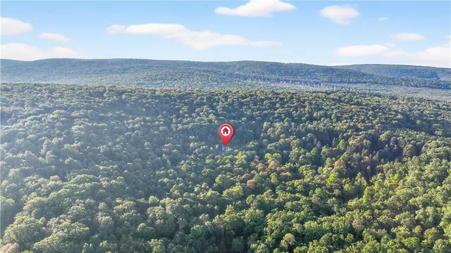 a view of city and mountain