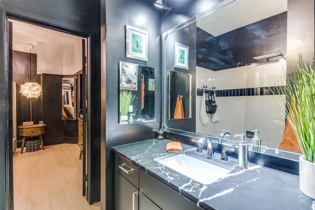 a view of a living room with a large window