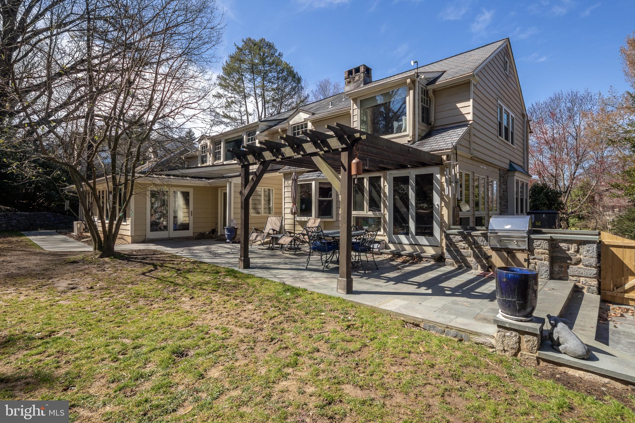 635 Mulford Road Wyncote, PA 19095 - Photo 39 of 45 Pergola and rear of house