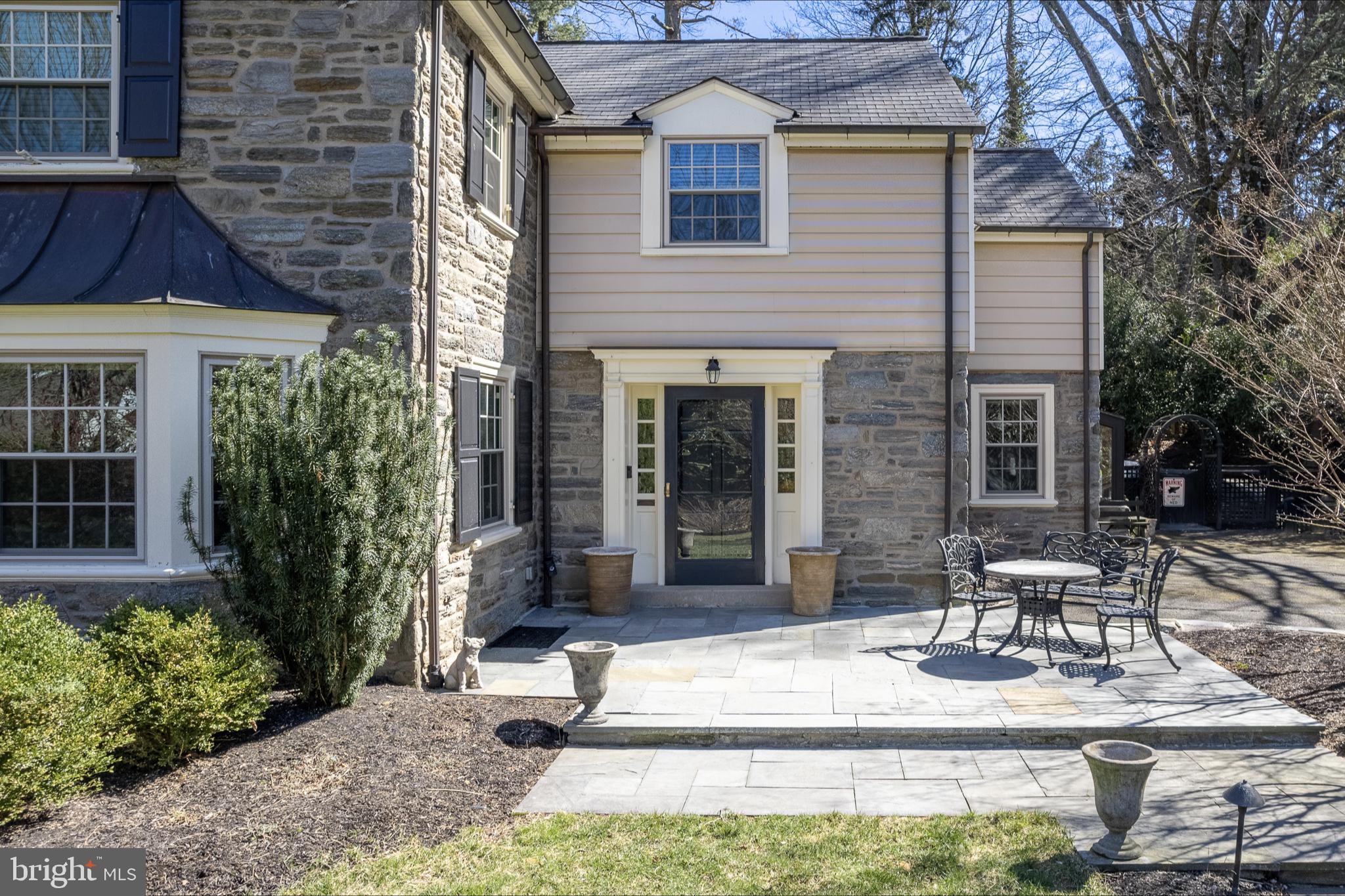 635 Mulford Road Wyncote, PA 19095 - Photo 4 of 45 Front flagstone patio & front door